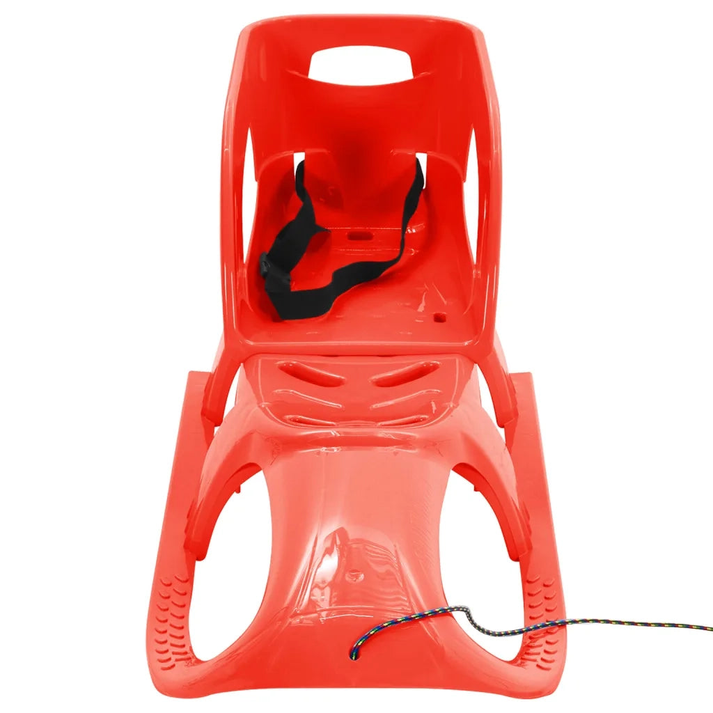 Slittino con Seduta Rosso 102,5x40x23 cm in Polipropilene 93722