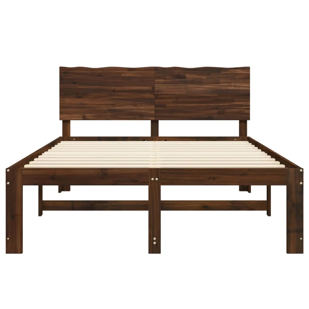 Letto matrimoniale con testiera ROSTOCK Marrone Scuro 903401