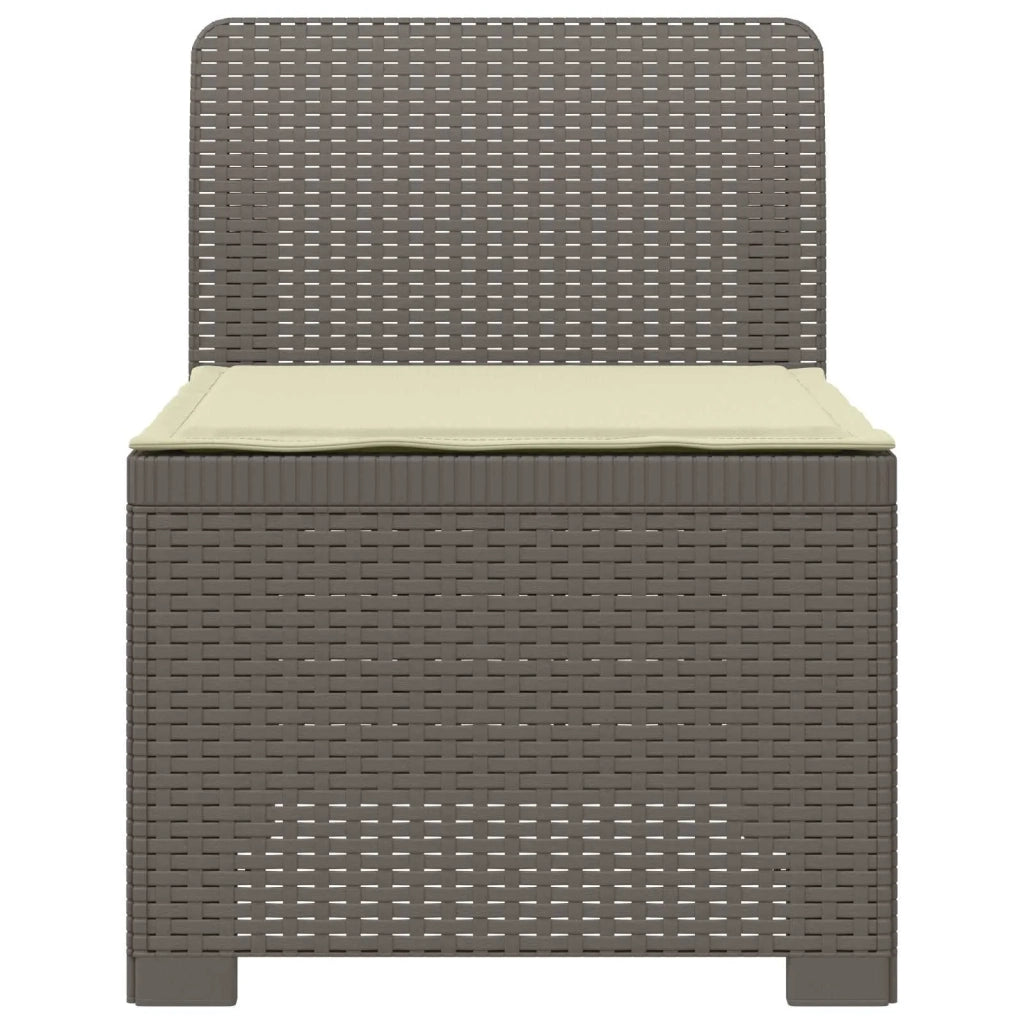 Divano da esterno-Divano da Giardino a 1 Posto con Cuscino Aspetto Rattan PP 535678