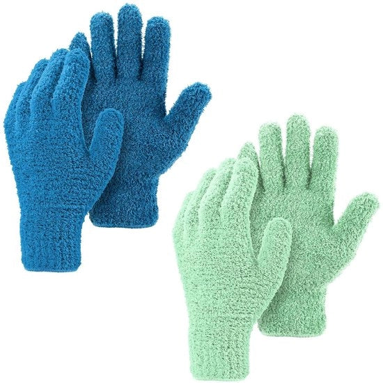 Manopole di microfibra per la pulizia - 2 paia - Manopole per la pulizia invernale - Manopole per la pulizia della casa - Manopole per la pulizia - Uomo Donna - Pulizia della casa