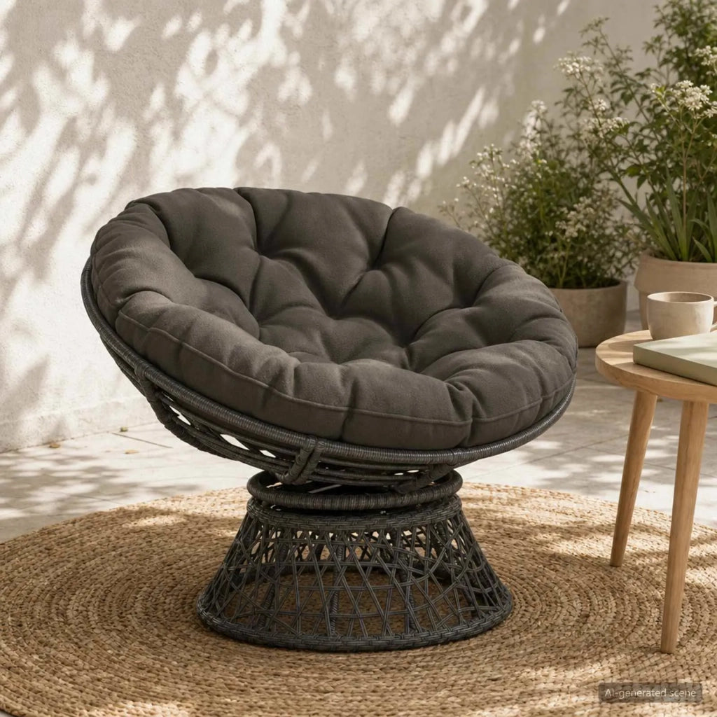 Cuscino per Sedia Appesa VIANEN 100% Poliestere Antracite 953995