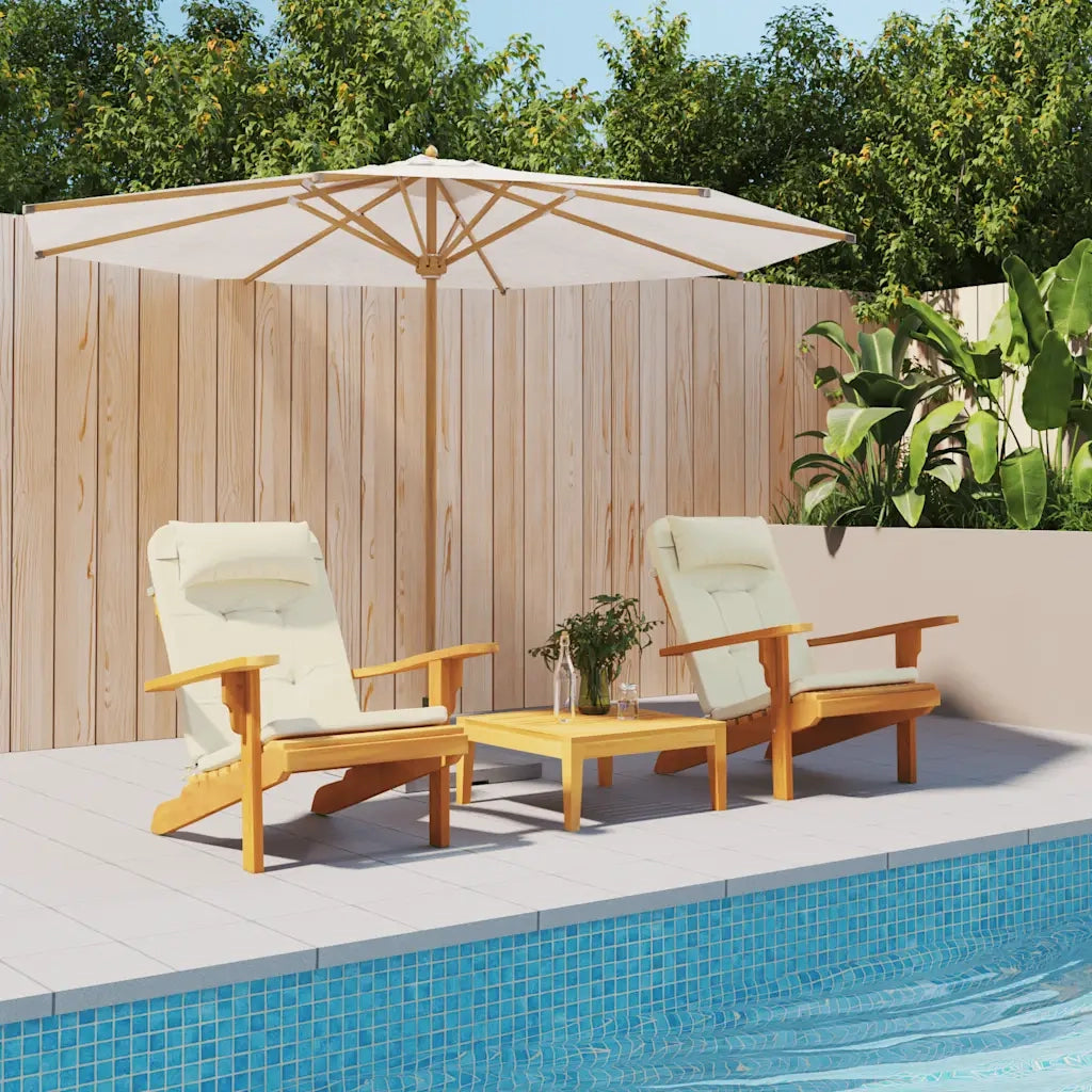 Cuscini per Sedia Adirondack 2 pz Crema in Tessuto Oxfordcod mxl 94318