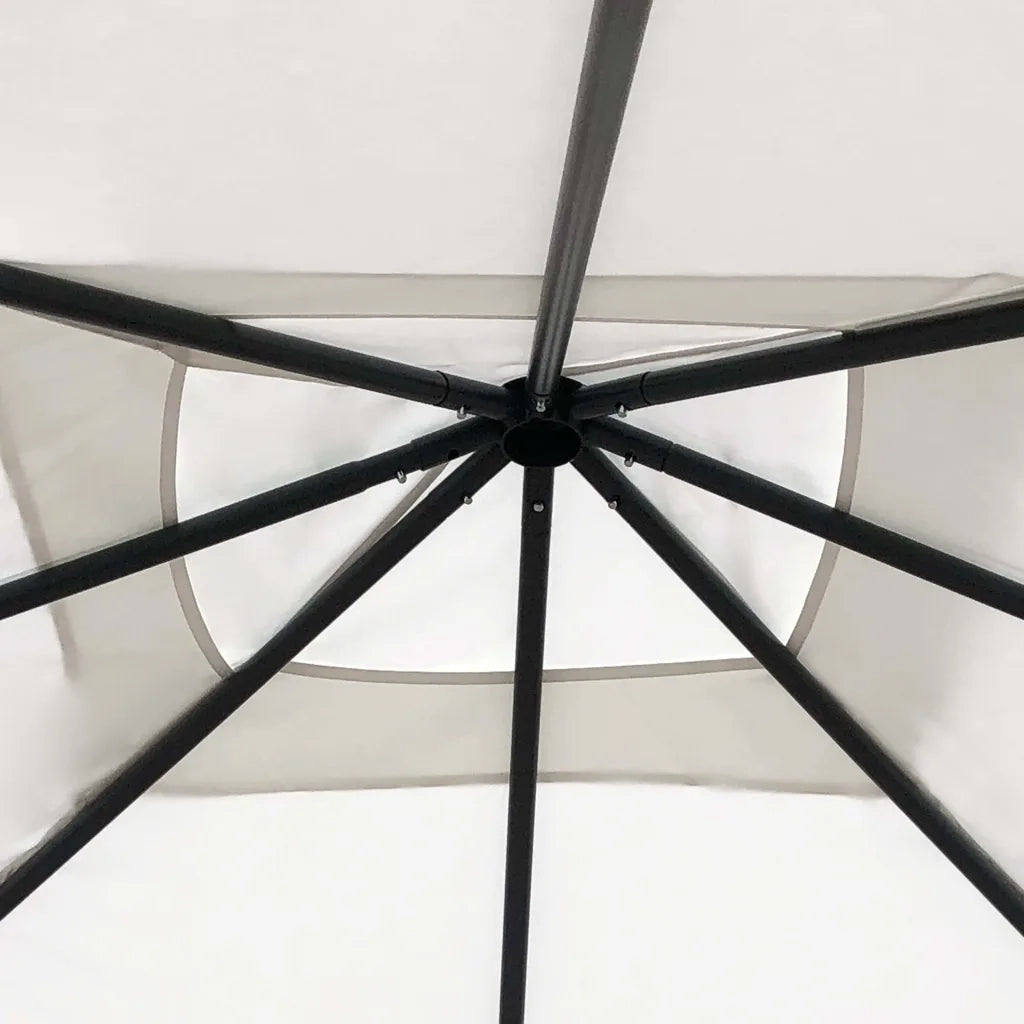 Gazebo 3x3x2,6 m Crema 160 g/mÂ²
