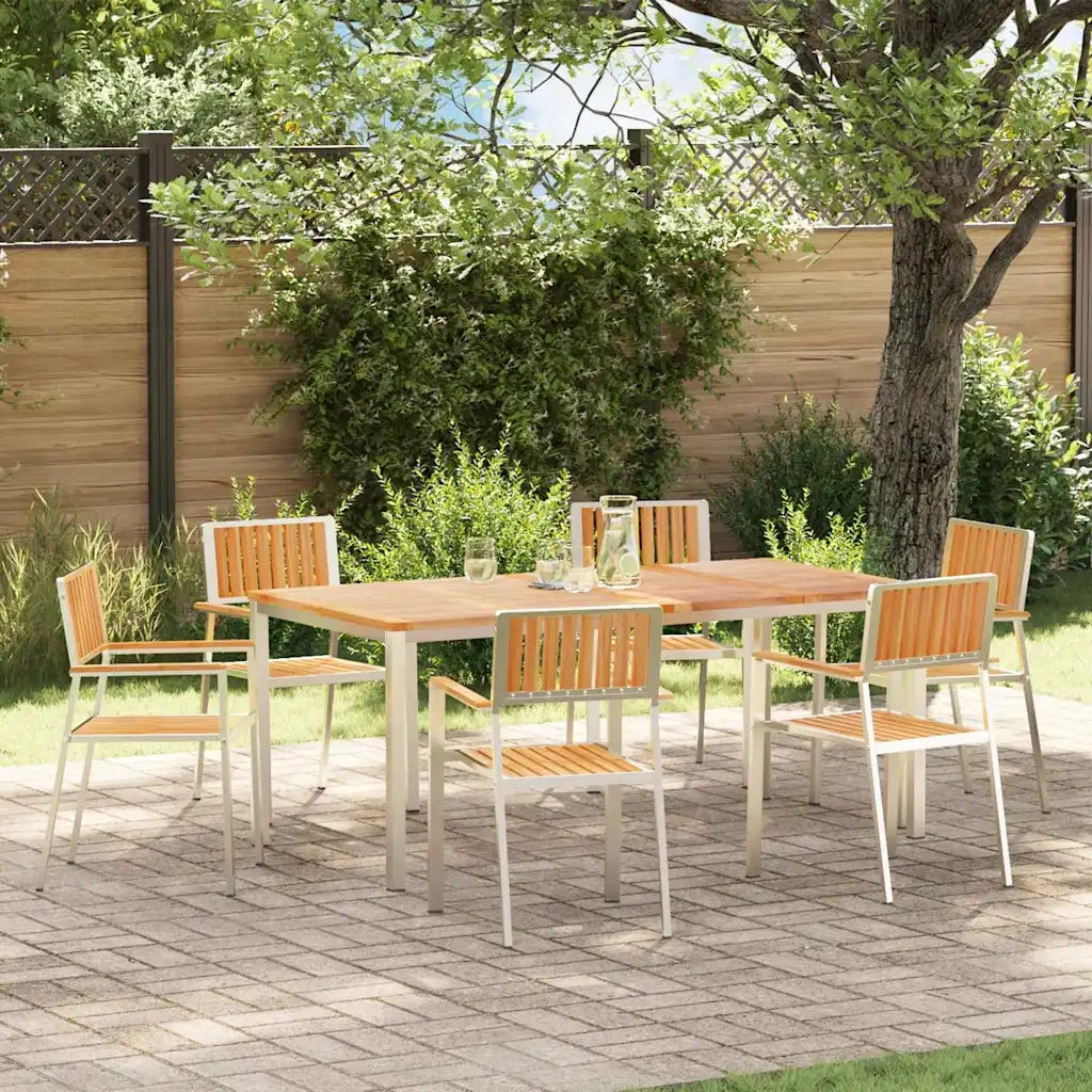 Sedia da Giardino 6 pcs Marrone Legno di teak solido 3334853