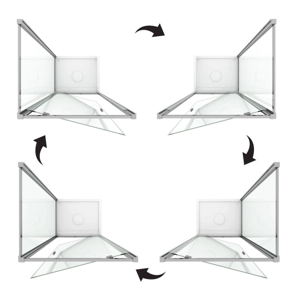 Box Doccia 70x100 AP. 100 CM H198 trasparente mod. Cristal Duo 1 Anta