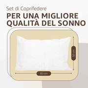 Federe Copricuscino Letto con Cerniera e Tessuto Damascato Pacco da: 2