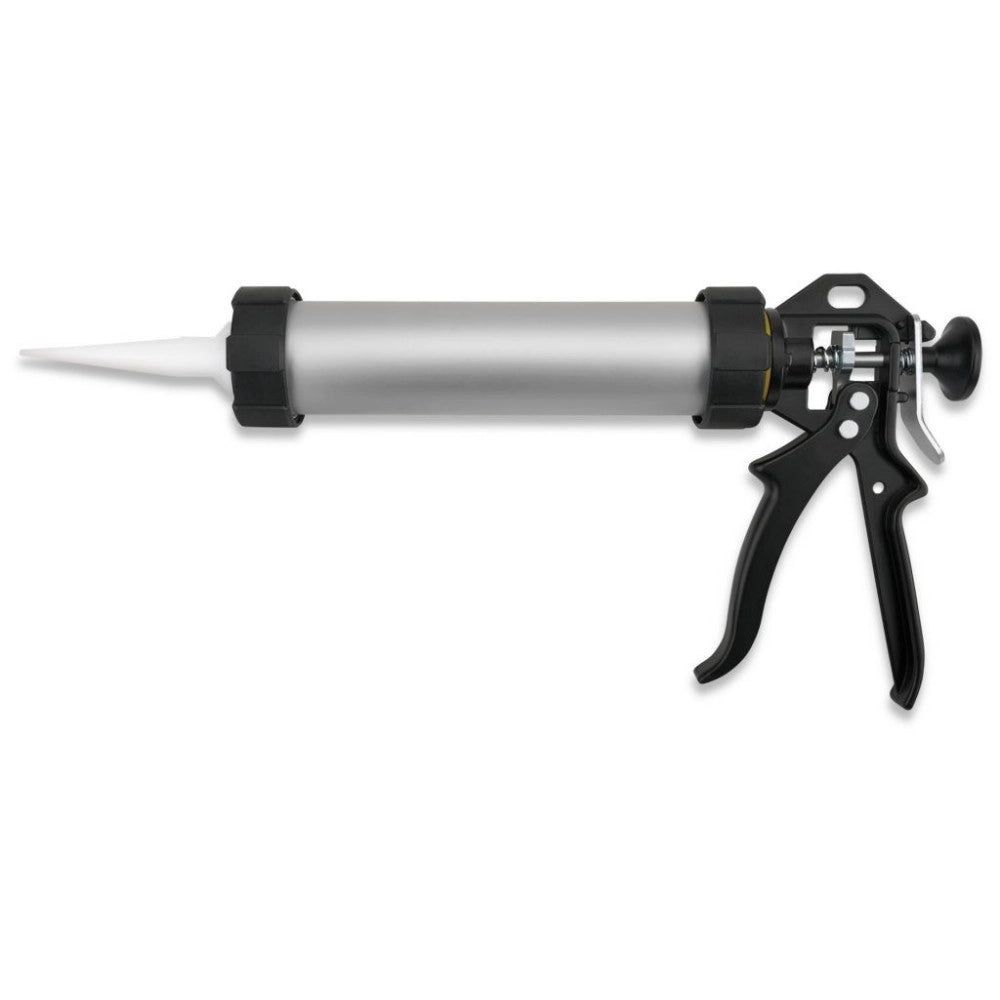Trade Shop - Pistola Per Cartuccia Silicone Fughe 240 Mm In Alluminio Professionale Beccuccio -