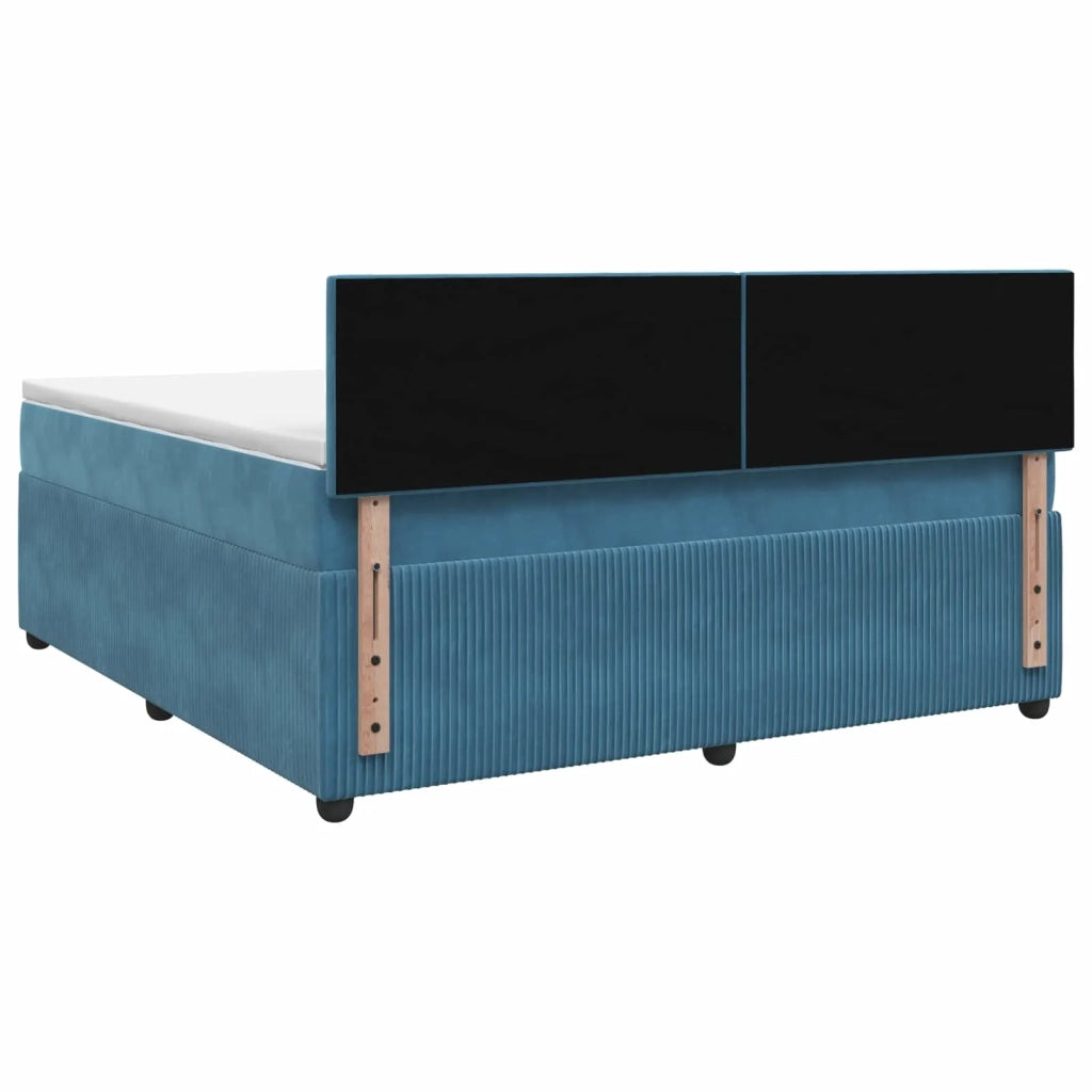 Letto box spring con materasso Blu Scuro 180 x 200 cm Velluto 3451725