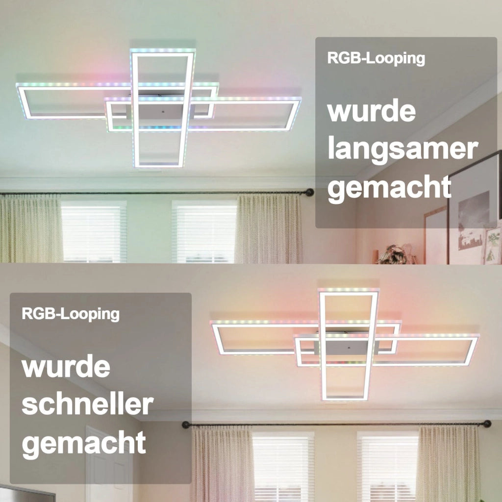 ZMH Lampada da soffitto LED grande dimmerabile telecomando RGB 50W per camera letto