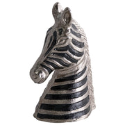 Figura decorativa in metallo argentato Ornamento a forma di zebra per la visualizzazione di ornamento decorativo