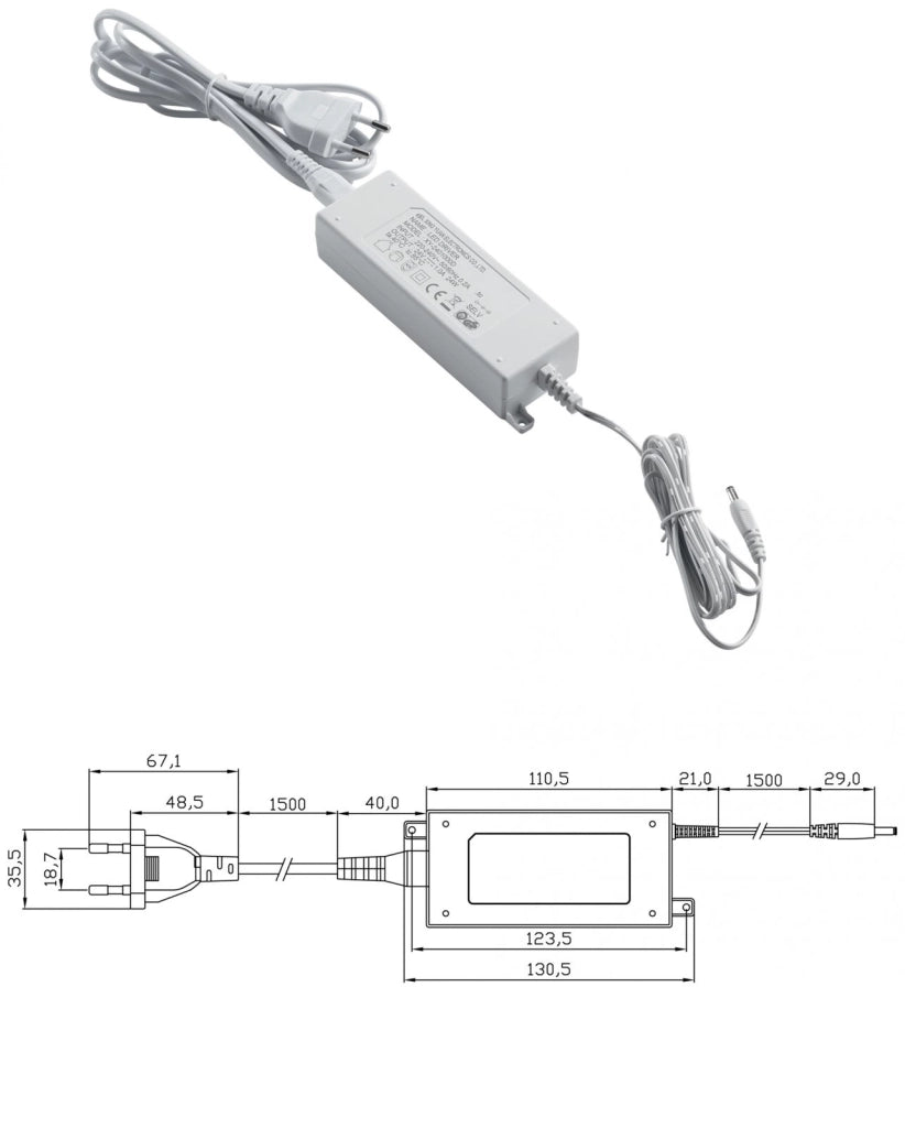 ALIMENTATORE BIANCO X SOTTOPENSILE GALWAY 36W24V SPINA EU CL2