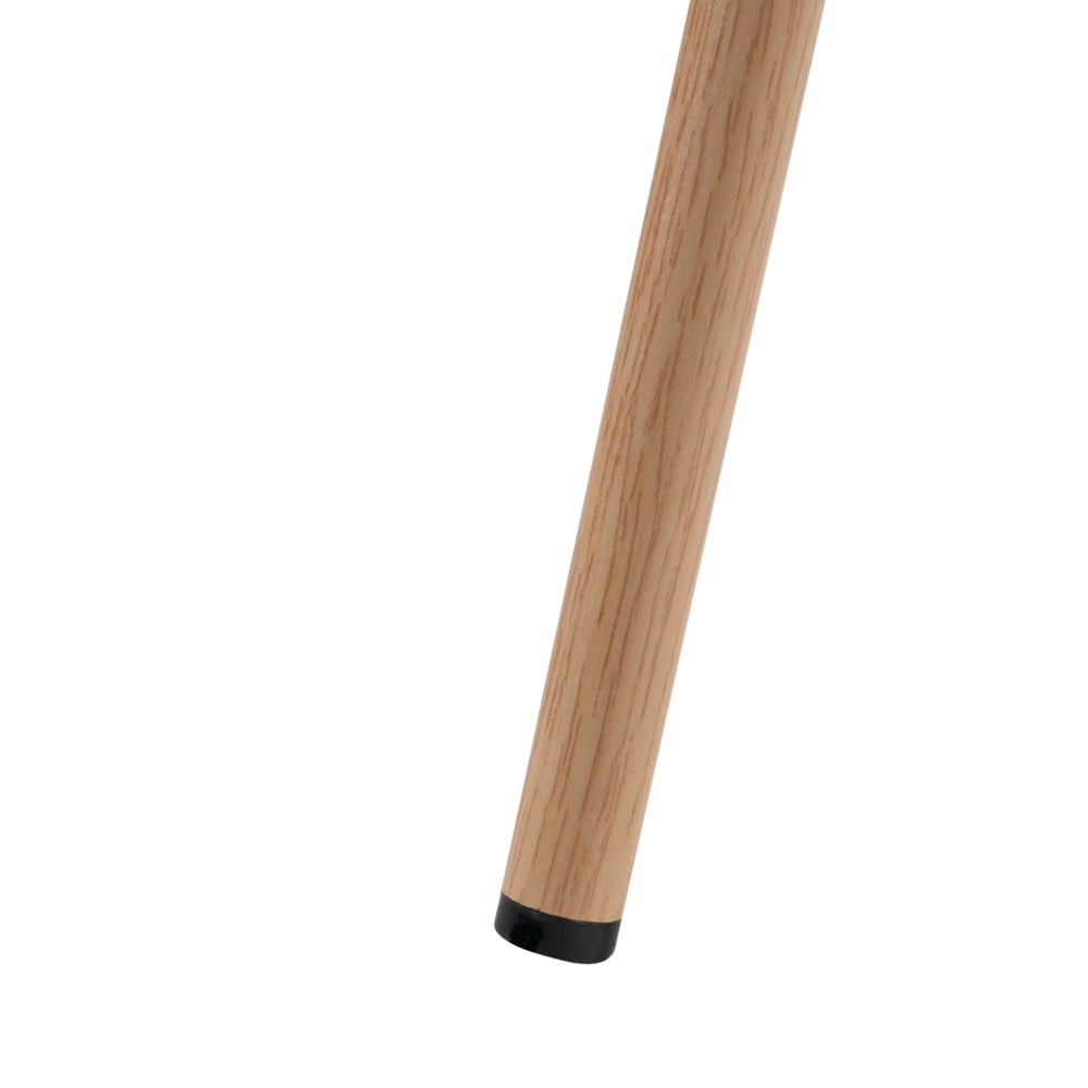 Set di 2 sedie Boucle con gambe effetto legno senza braccioli e tappi per gambe design retrò sedute da sala da pranzo bianco