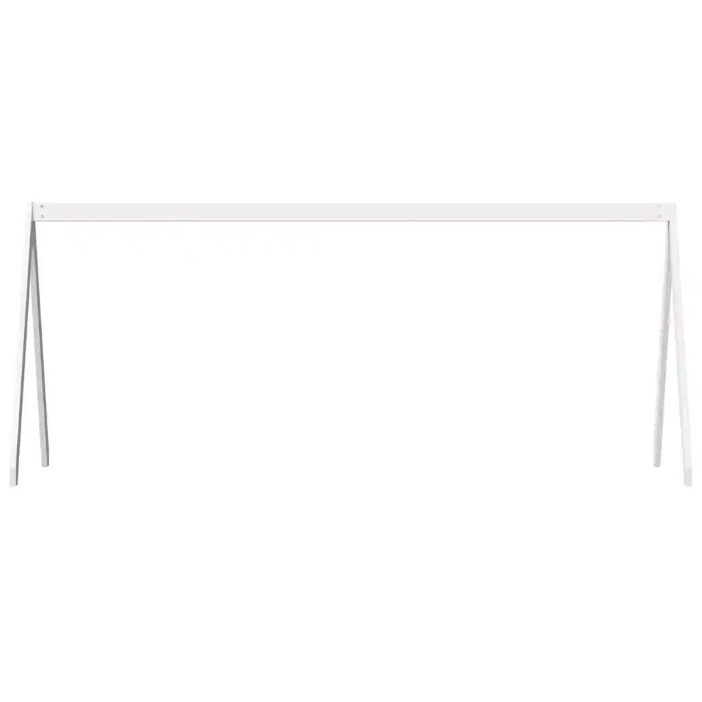 Tetto Letto Bambini Bianco 199x80,5x88 cm Legno Massello Pino