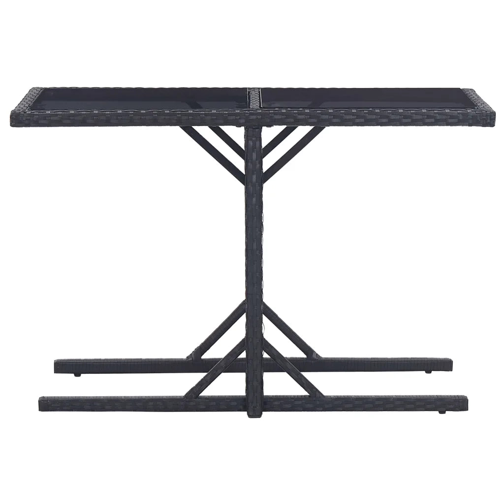 Set Mobili da Pranzo per Giardino 3 pz Nero cod mxl 35633