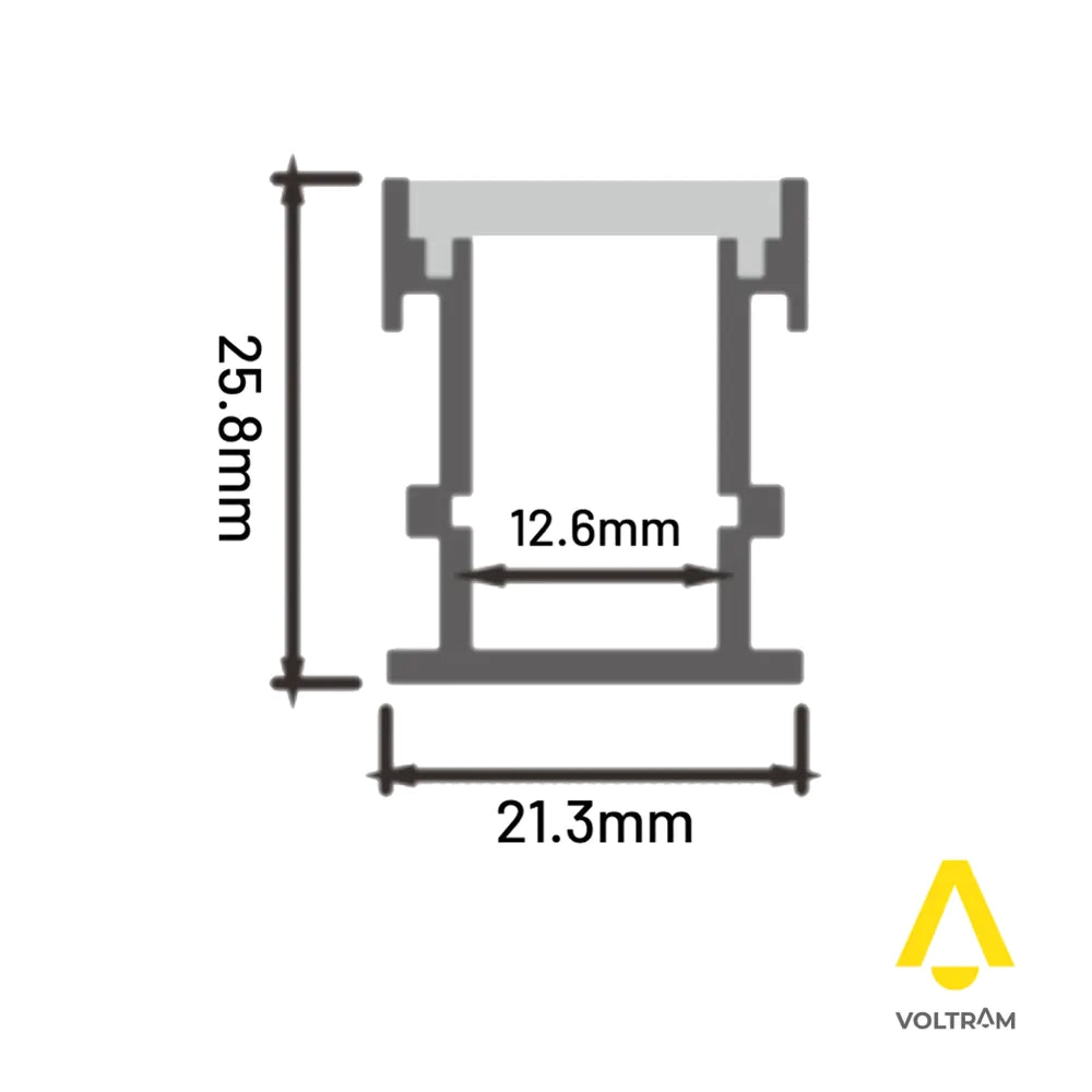 Profilo calpestabile in alluminio silver 2mt per incasso a pavimento