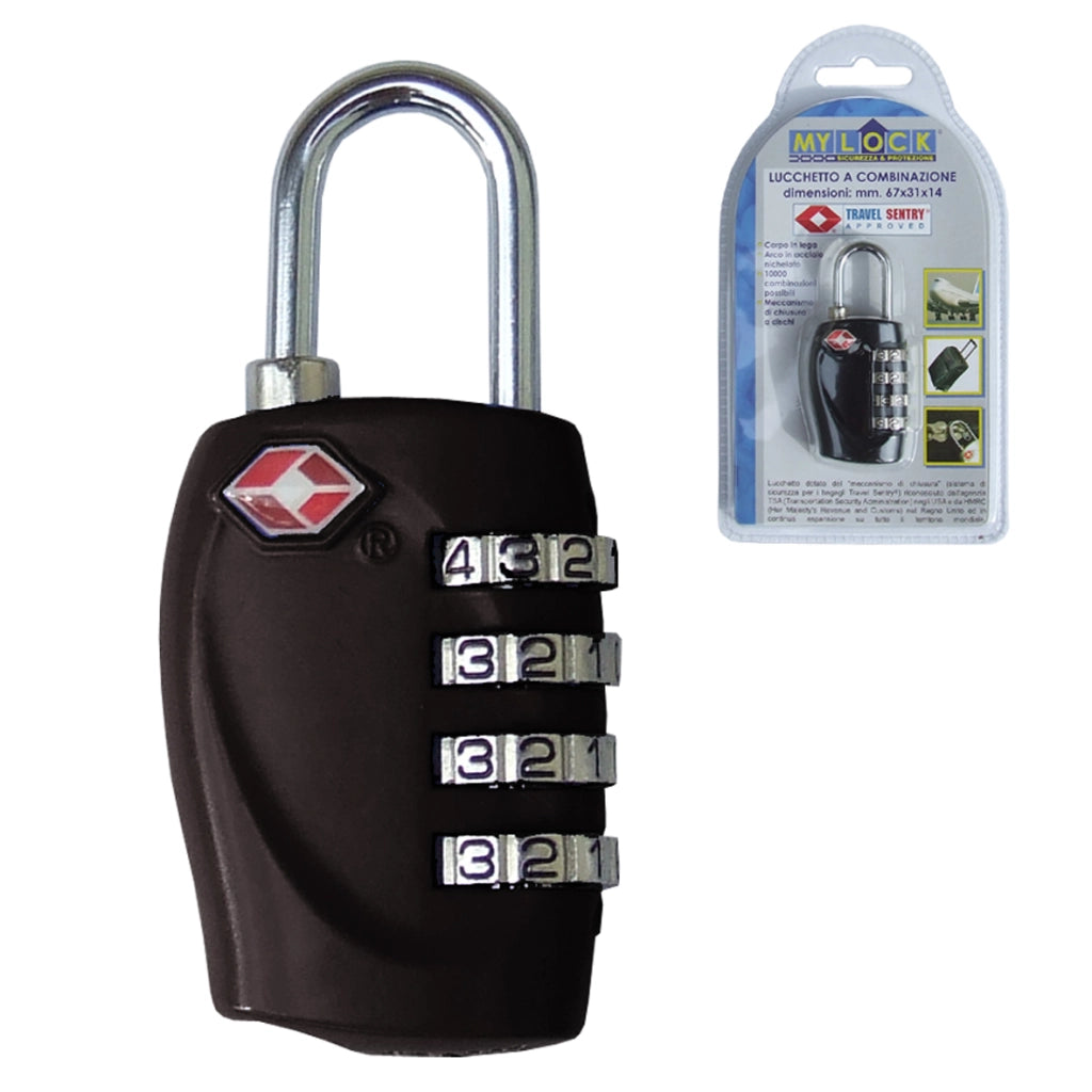 Lucchetto.Mylock.Tsa 4 Cifre Nero    330