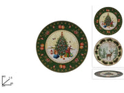 1 Pezzo Sottopiatto Natalizio Natale in Plastica 40 cm Vari Decori