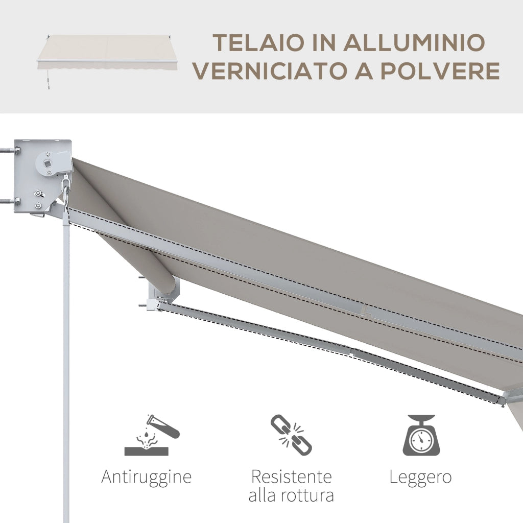 Tenda da Sole 2x2.5 m ¨C zephmum ¨C Crema, Alluminio, Poliestere