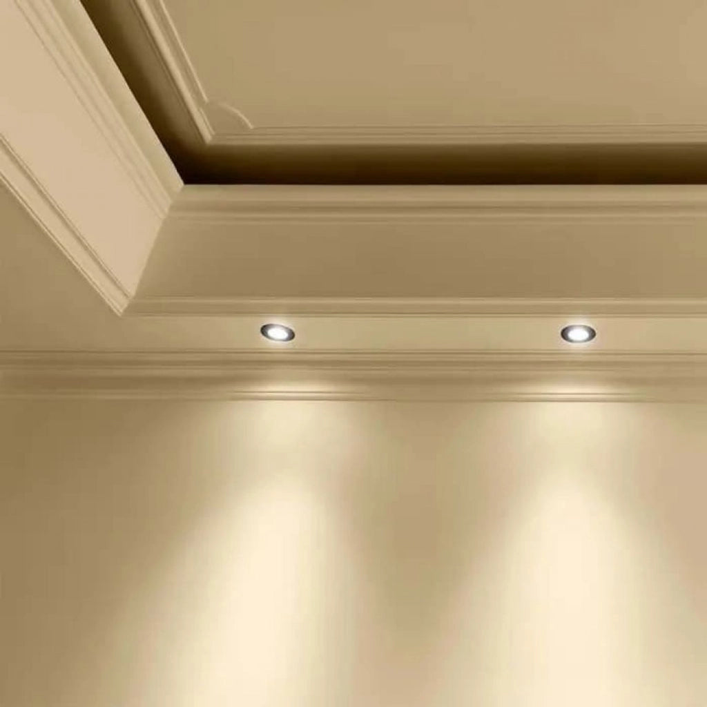 2 PZ Porta Faretti LED GU10 MR16 Rotondi Fissi con Molla Neri SKU 6641