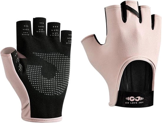 Maniche per bicicletta donna - L - Larghezza palmo 9,5 cm - Lunghezza 16 cm - Maniche per allenamento fitness - Sollevamento pesi - Esercizi bodybuilding mezza falange maniche - Maniche sportive - Stile antiscivolo