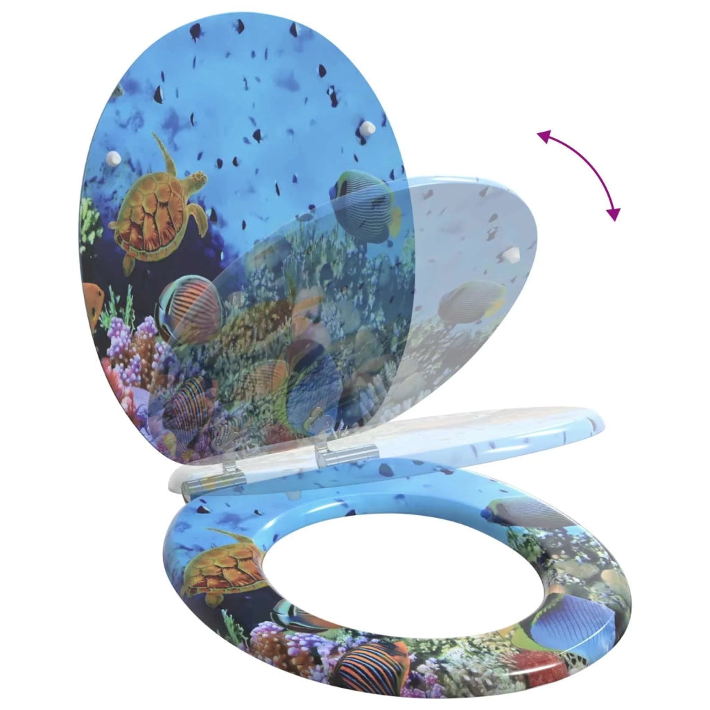 Sedile per toilette con chiusura morbida Blu mare profondo CFW7146253