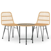 Set da Pranzo da Giardino 3 pz | Set Salotto da Giardino in Polyrattan