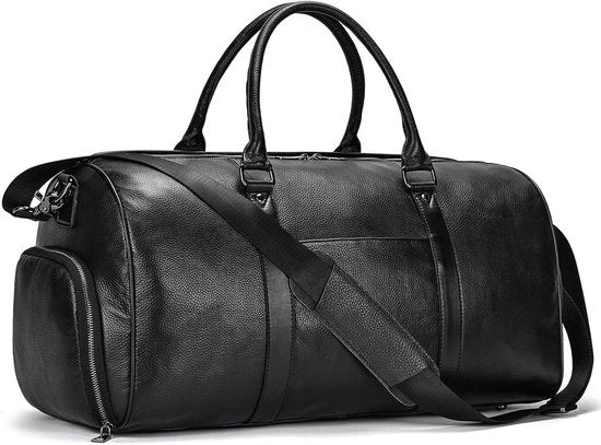 Borsa da Viaggio Grande Capacità Impermeabile Uomo Unisex Vintage, Nero