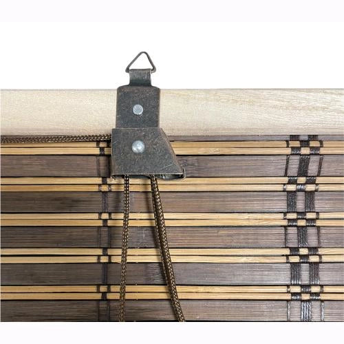 Tapparella in Listelli di Bambù 150x300H cm Midollino Marrone Scuro con carrucola Marisa