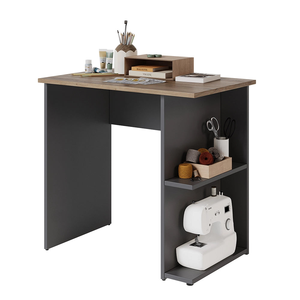 Vicco Scrivania con ripiani Antracite/Artisan 80 x 50 cm