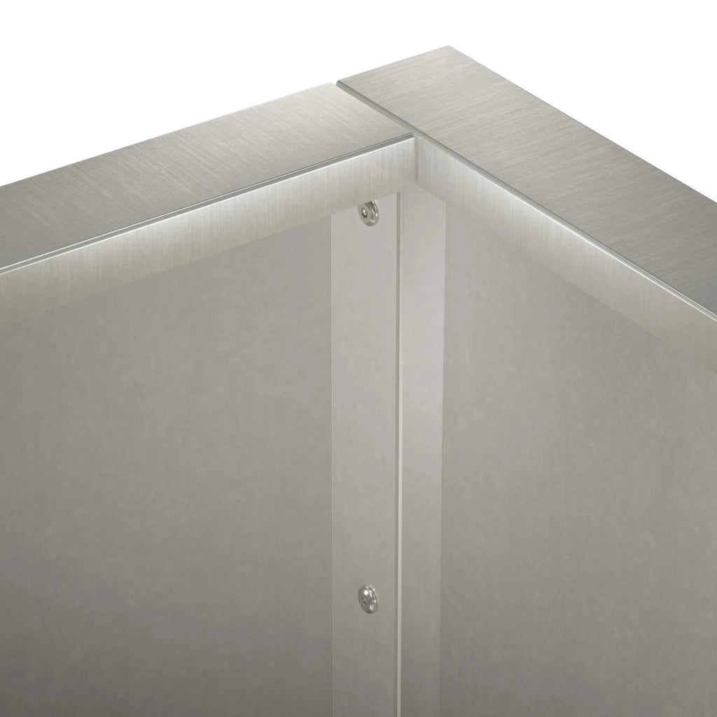 Muro di contenimento 50 x 50 x 40 cm Acciaio Inox Argento 8015221