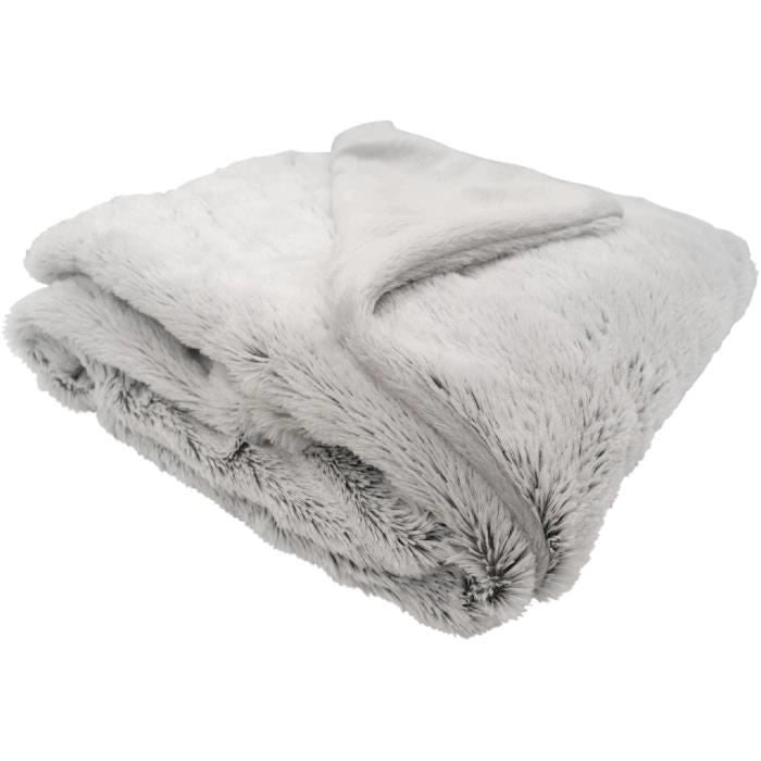 DOMIVA Coperta da neve con fodera in micromorbida - 75 x 100 cm - Mouse