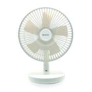 Ventilatore da tavolo ricaricabile 30cm, batteria litio 2000mAh, 5 pale 3 velocità, oscillazione 4h autonomia - SOGO