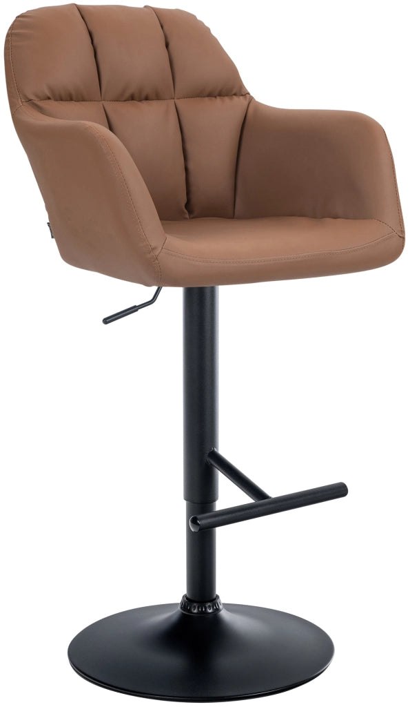 Barhocker Natoma Kunstleder schwarz