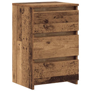 Set di 2 Comodini | Armadio da Notte | Mobiletto da notte Legno Antico 40x35x62,5 cm in Legno Multistrato