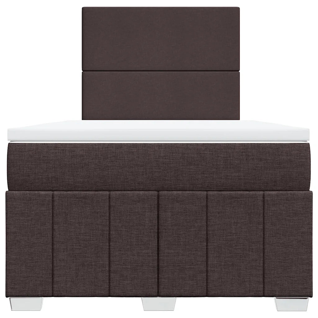 Giroletto a Molle con Materasso Marrone Scuro 120x190cm Tessuto 3291603