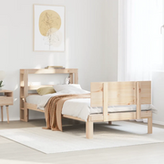 Giroletto con Testiera 90x190 cm in Legno Massello di Pino