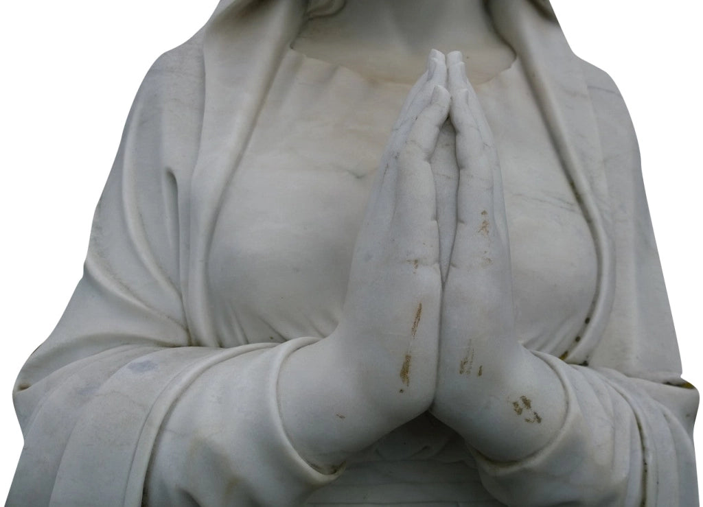 Biscottini Madonna di Lourdes in marmo L62xPR45xH215 cm Statua dimensioni Raffigurante