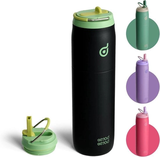 Ottone impermeabile da 950 ml con coperchio di canna e manico, becher termoisolante per viaggi sportivi, palestra e camminata, acqua impermeabile con apertura ampia per uomini.