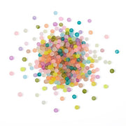 Set di perle 500 pezzi - 4mm Perle trasparenti ghiacciate - Perle matte cristalline - Creazione di gioielli DIY - Vetro di alta qualità - Adatto per tende di perle - Perle di vetro