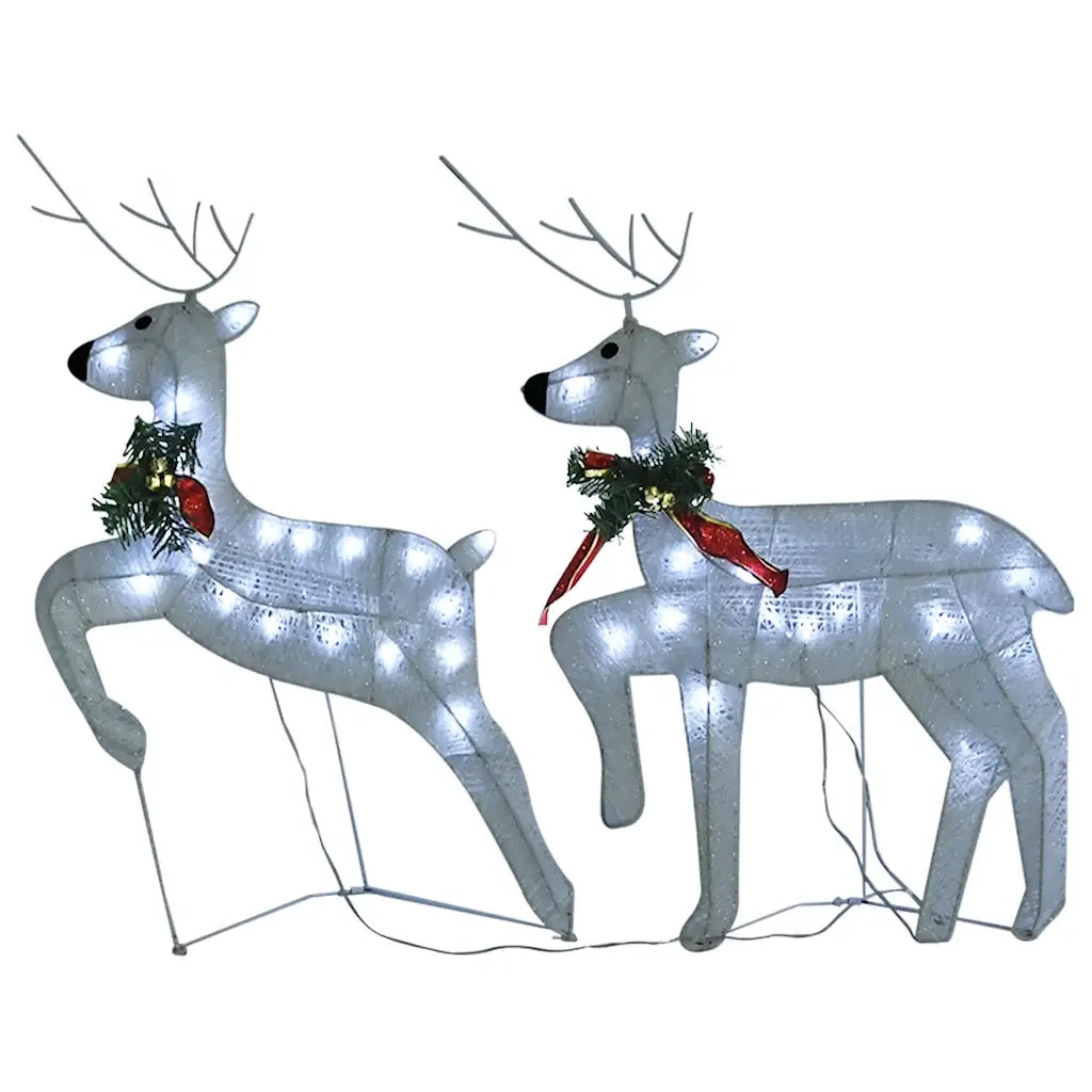 Renne di Natale 2 pz Bianco 40 LED CFW6368792