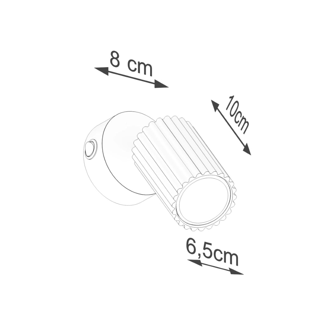 Applique moderna bianca orientabile GU10 GRAVIO Pure Lume