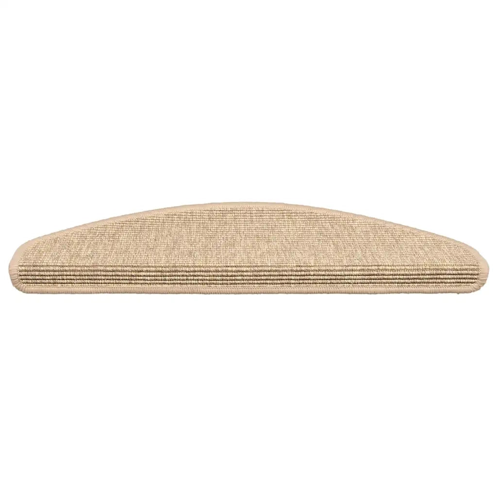 Tappetini per scale 15 pz 65x21x4 cm Beige chiaro Semicircolari Grandi 326903