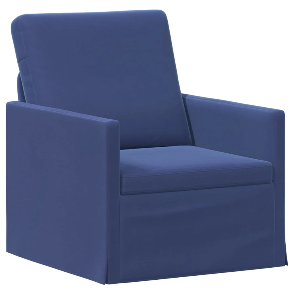 Divano Singolo Blu Polizia 70 x 81 x 82 cm Velluto (V) 42041033
