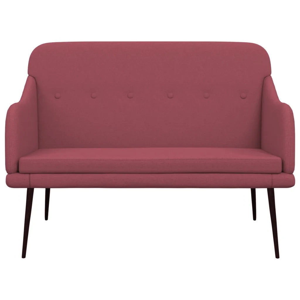 Panca-Sgabello Rosso Vino 110x76x80 cm in Tessuto
