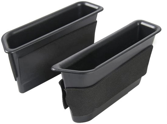 Scatola di stoccaggio laterale - Scatole di stoccaggio - ABS - Nero - Adatto per Ford Mustang 2015-2021 - Resistentente agli urti e duraturo - Scatola di stoccaggio per portiere