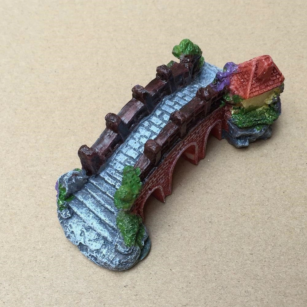 Trade Shop - Decorazione Per Acquario Ponte Subacqueo Resina Pesci Acqua Ornamento Vasca -