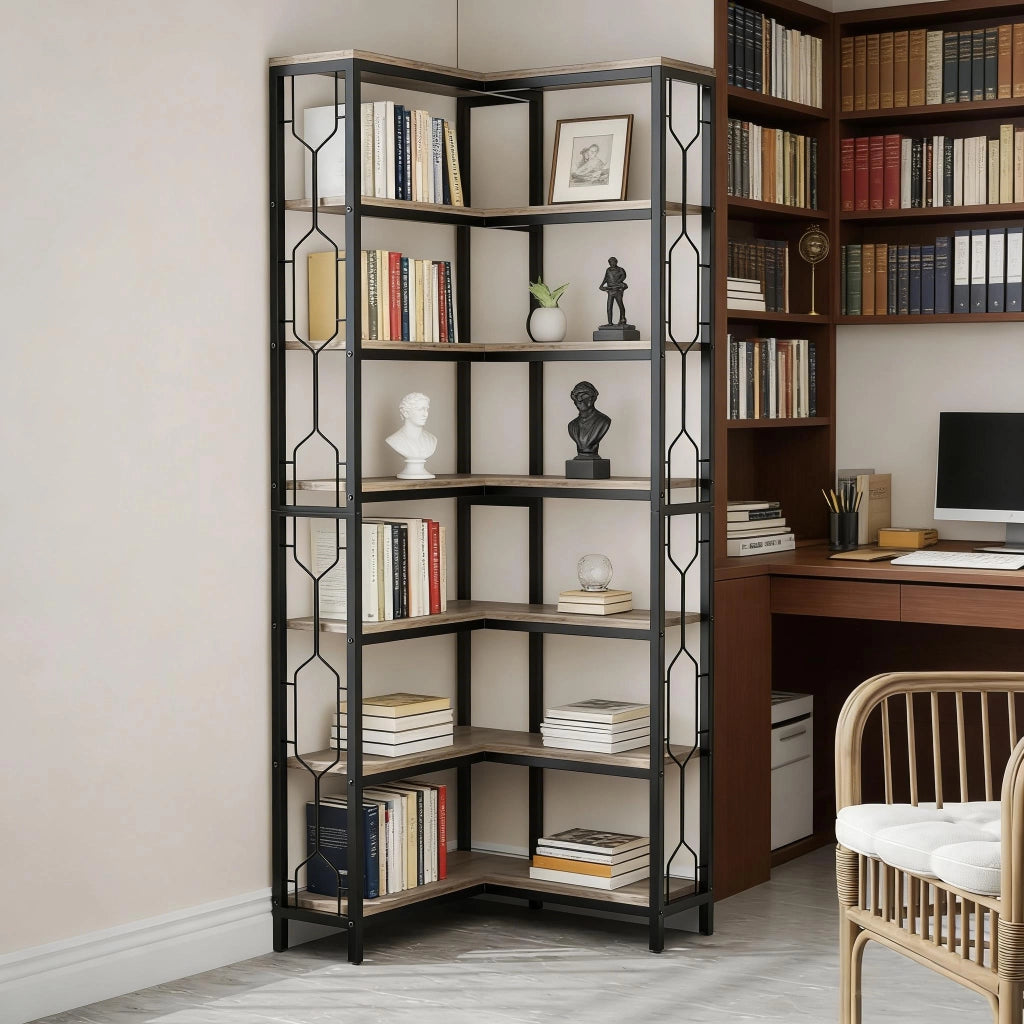 LIBRERIA ANGOLO INDUSTRIALE NERO GRIGIO