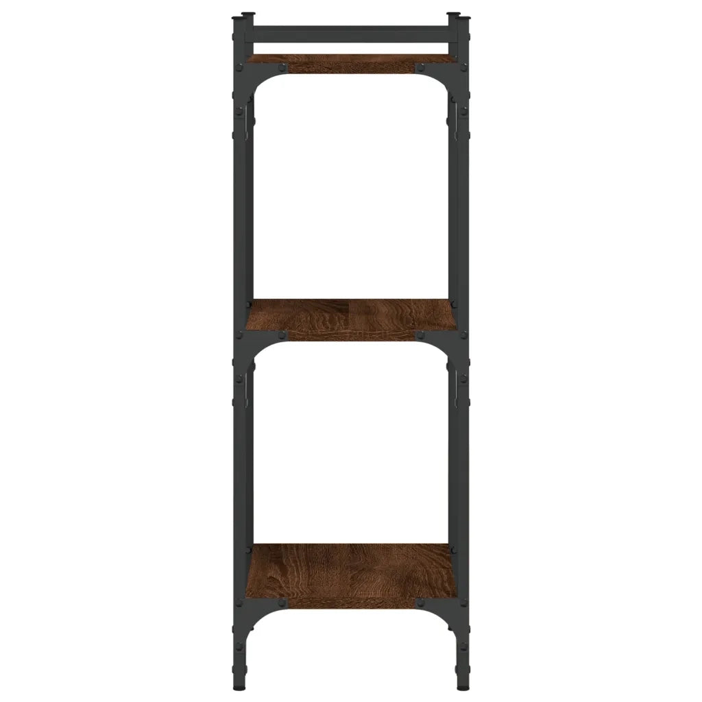 Libreria 3 Ripiani Rovere Marrone 40x30x86 cm Legno Multistrato 837631