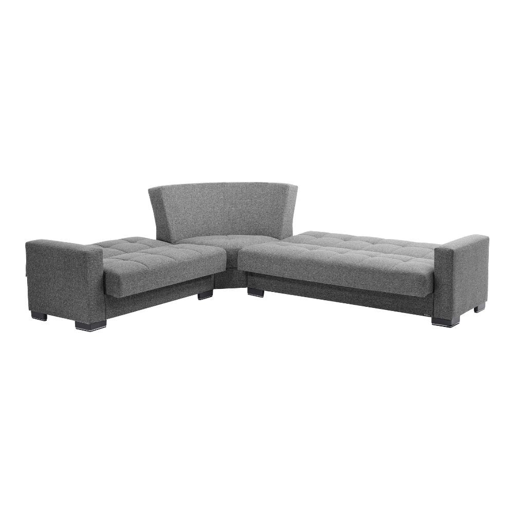 Divano angolare grigio 312x253x79 cm