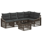Set Divano da Giardino 6 pcs Grigio polyrattan 3436007